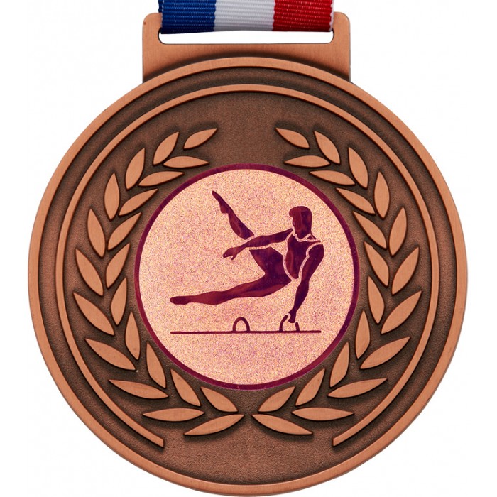 100MM x 6MM OLYMPIC GYMNASTICS MEDAL - BRONZE
